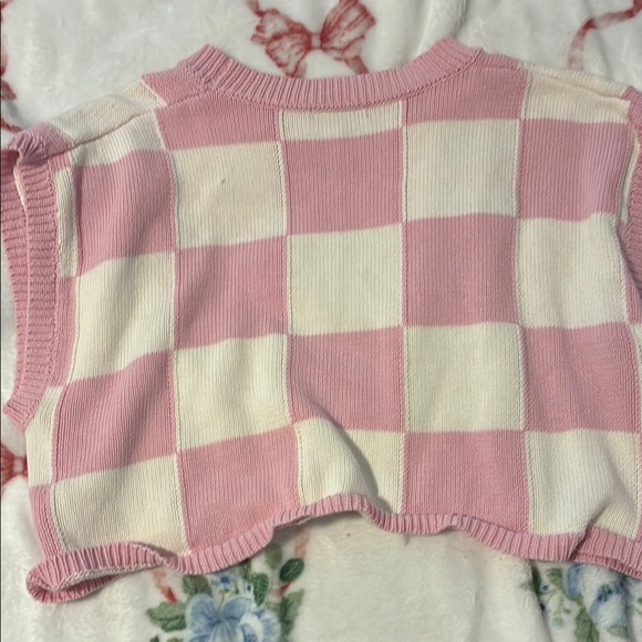 Papermoon Pink and Cream Knit Sweater - Picture 3 of 3